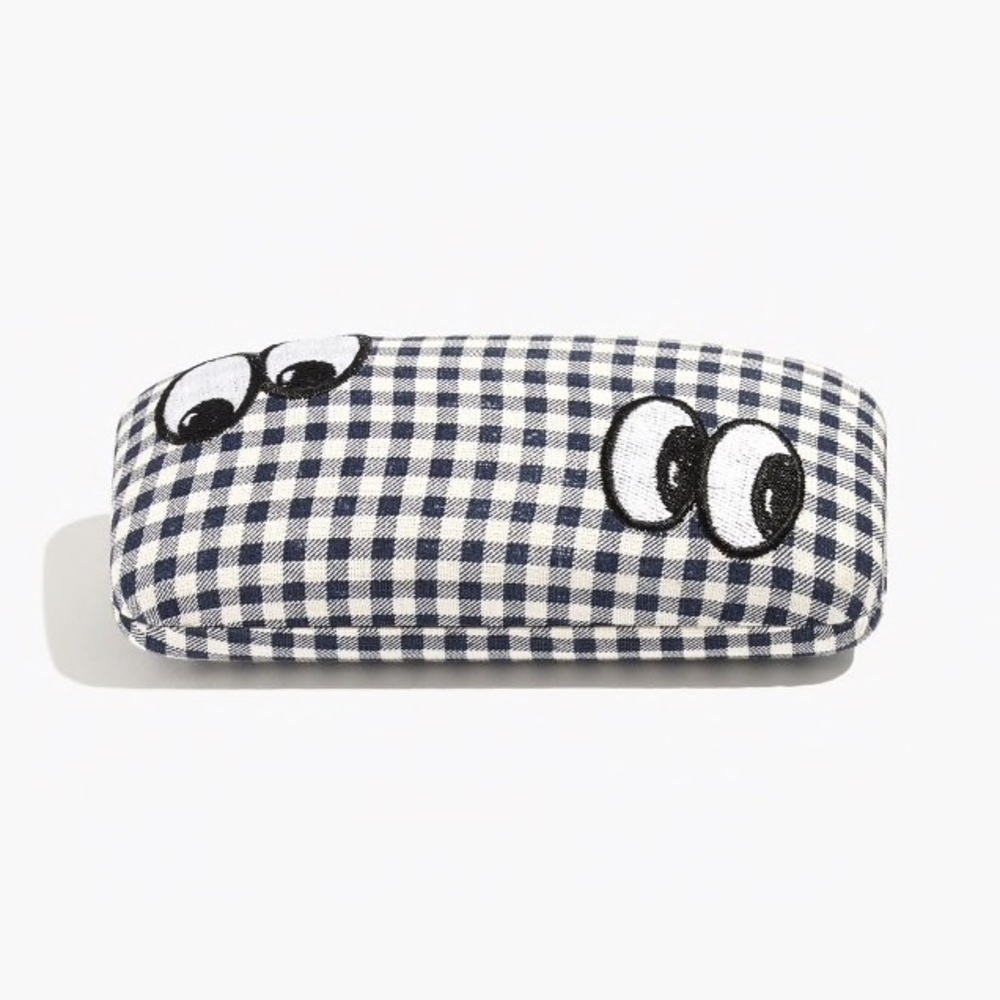 ISO Madewell Sunglass Case in Gingham With Eyes